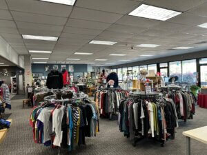 Thift Shop Clothing Area
